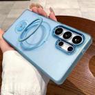 For Samsung Galaxy S25 Ultra 5G Rotation Holder MagSafe Phone Case(Blue) - 1
