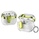 For Samsung Galaxy Buds3 / 3 Pro Electroplating Transparent Earphone Protective Case with Security Lock(Green) - 1