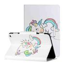 For Amazon Fire HD 8 (2020) Painted Pattern Horizontal Flip Leather Case with Holder(Sideways Unicorn) - 1