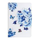 For Amazon Fire HD 8 (2020) Painted Pattern Horizontal Flip Leather Case with Holder(Blue and White Porcelain Butterfly) - 2