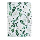 For Amazon Fire HD 8 (2020) Painted Pattern Horizontal Flip Leather Case with Holder(White Flower Leaves) - 2