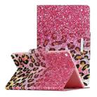 For Amazon Fire HD 8 (2017) Painted Pattern Horizontal Flip Leather Case with Holder(Leopard Powder Sand) - 1