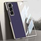 For Samsung Galaxy Z Fold6 Slim GKK Integrated Metal Paint Skin Feel Leather Full Coverage Phone Case(Carbon Fibre) - 3