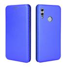 For Huawei Honor 10 Lite / P smart (2019) Carbon Fiber Texture Horizontal Flip TPU + PC + PU Leather Case with Card Slot(Blue) - 2