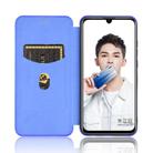 For Huawei Honor 10 Lite / P smart (2019) Carbon Fiber Texture Horizontal Flip TPU + PC + PU Leather Case with Card Slot(Blue) - 3