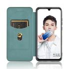 For Huawei Honor 10 Lite / P smart (2019) Carbon Fiber Texture Horizontal Flip TPU + PC + PU Leather Case with Card Slot(Green) - 3