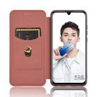 For Huawei Honor 10 Lite / P smart (2019) Carbon Fiber Texture Horizontal Flip TPU + PC + PU Leather Case with Card Slot(Brown) - 3