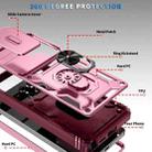 For Samsung Galaxy S25 Ultra 5G Sliding Camshield TPU Hybrid PC Phone Case with Holder(Pink+Rose Red) - 2