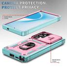 For Samsung Galaxy S25 Ultra 5G Sliding Camshield TPU Hybrid PC Phone Case with Holder(Green+Pink) - 3