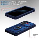 For Samsung Galaxy S25+ 5G Sliding Camshield TPU Hybrid PC Phone Case with Holder(Navy Blue) - 3