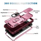 For Samsung Galaxy S25+ 5G Sliding Camshield TPU Hybrid PC Phone Case with Holder(Pink+Rose Red) - 2