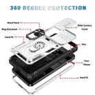 For Samsung Galaxy S25 5G Sliding Camshield TPU Hybrid PC Phone Case with Holder(White+Black) - 2