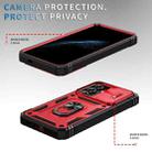 For Samsung Galaxy S25 5G Sliding Camshield TPU Hybrid PC Phone Case with Holder(Red+Black) - 3