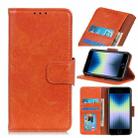 For iPhone SE 2022 / SE 2020 Napa Texture Horizontal Flip Leather Case with Holder & Card Slot & Wallet(Orange) - 1