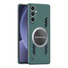For Samsung Galaxy S25+ 5G All-inclusive Lens Frameless Graphene Cooling Phone Case(Navy Blue) - 1