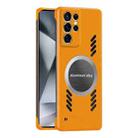 For Samsung Galaxy S24 Ultra 5G All-inclusive Lens Frameless Graphene Cooling Phone Case(Orange) - 1