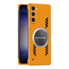 For Samsung Galaxy S23+ 5G All-inclusive Lens Frameless Graphene Cooling Phone Case(Orange) - 1