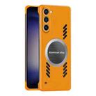 For Samsung Galaxy S23 5G All-inclusive Lens Frameless Graphene Cooling Phone Case(Orange) - 1