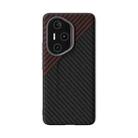 For Honor 300 Pro ABEEL C Carbon Fiber Series 6D Micro Relief Phone Case(Black Red) - 2