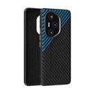 For Honor 300 Pro ABEEL C Carbon Fiber Series 6D Micro Relief Phone Case(Black Blue) - 1