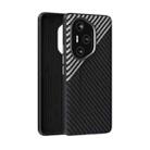 For Honor 300 Pro ABEEL C Carbon Fiber Series 6D Micro Relief Phone Case(Black Grey) - 1