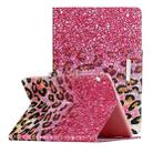 For Huawei MediaPad T5 Painted Pattern Horizontal Flip Leather Case with Holder(Leopard Powder Sand) - 1