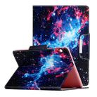 For Huawei MediaPad T5 Painted Pattern Horizontal Flip Leather Case with Holder(Starry Sky) - 1