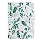 For Huawei MediaPad T5 Painted Pattern Horizontal Flip Leather Case with Holder(White Flower Leaves) - 2