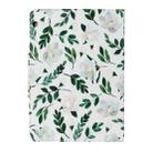 For Huawei MediaPad T5 Painted Pattern Horizontal Flip Leather Case with Holder(White Flower Leaves) - 3