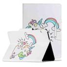 For Huawei MediaPad T3 10 Painted Pattern Horizontal Flip Leather Case with Holder(Sideways Unicorn) - 1