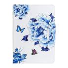 For Huawei MediaPad T3 10 Painted Pattern Horizontal Flip Leather Case with Holder(Blue and White Porcelain Butterfly) - 2
