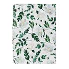 For Huawei MediaPad T3 10 Painted Pattern Horizontal Flip Leather Case with Holder(White Flower Leaves) - 3