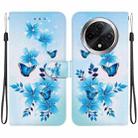 For OPPO A3 Pro 5G / K12X 5G Crystal Texture Colored Drawing Leather Phone Case(Blue Butterflies) - 1