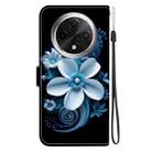 For OPPO A3 Pro 5G / K12X 5G Crystal Texture Colored Drawing Leather Phone Case(Black Orchid) - 3