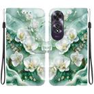 For OPPO A60 4G Crystal Texture Colored Drawing Leather Phone Case(Jade Flowers) - 1