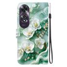 For OPPO A60 4G Crystal Texture Colored Drawing Leather Phone Case(Jade Flowers) - 3