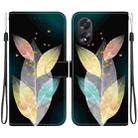 For OPPO A38 4G / A18 Crystal Texture Colored Drawing Leather Phone Case(Colored Leaves) - 1