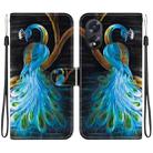 For OPPO A38 4G / A18 Crystal Texture Colored Drawing Leather Phone Case(Peacock) - 1