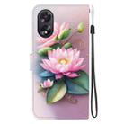 For OPPO A38 4G / A18 Crystal Texture Colored Drawing Leather Phone Case(Lotus) - 3