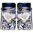 For OPPO A38 4G / A18 Crystal Texture Colored Drawing Leather Phone Case(Heart Shaped) - 1