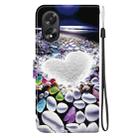 For OPPO A38 4G / A18 Crystal Texture Colored Drawing Leather Phone Case(Heart Shaped) - 3