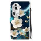 For OPPO Reno11 Pro Global Crystal Texture Colored Drawing Leather Phone Case(Magnolia) - 3