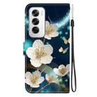 For OPPO Reno12 5G Global Crystal Texture Colored Drawing Leather Phone Case(Magnolia) - 3