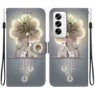 For OPPO Reno12 5G Global Crystal Texture Colored Drawing Leather Phone Case(Elephants) - 1