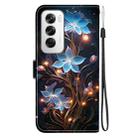 For OPPO Reno12 5G Global Crystal Texture Colored Drawing Leather Phone Case(Little Lantern Flower) - 3