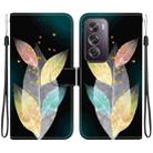 For OPPO Reno12 Pro 5G Global Crystal Texture Colored Drawing Leather Phone Case(Colored Leaves) - 1