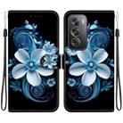 For OPPO Reno12 Pro 5G Global Crystal Texture Colored Drawing Leather Phone Case(Black Orchid) - 1