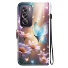 For OPPO Reno12 Pro 5G Global Crystal Texture Colored Drawing Leather Phone Case(Butterfly Love Flower) - 3
