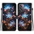 For OPPO Reno12 Pro 5G Global Crystal Texture Colored Drawing Leather Phone Case(Little Lantern Flower) - 1