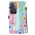 For OPPO Reno12 Pro 5G Global Crystal Texture Colored Drawing Leather Phone Case(Sunflowers) - 3
